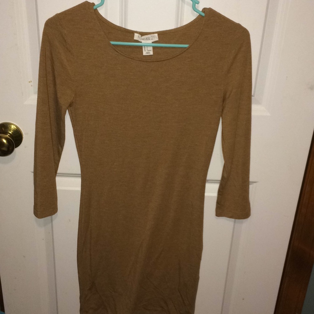 Tan long sleeve dress